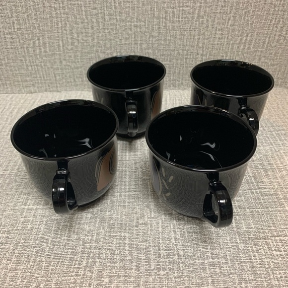 Vintage Arcoroc France 1980’s Set of 4 Teacups Tampico Pattern - Picture 6 of 11